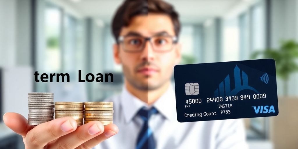 Business professional considering loan and credit options.