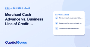 Comparison of merchant cash advance vs business line of credit for small business funding