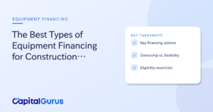 Construction equipment and financing documents at a worksite