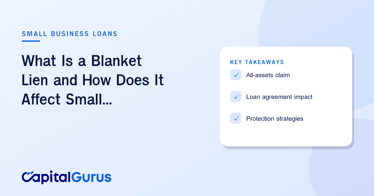 Illustration of multiple business assets linked to a blanket lien document