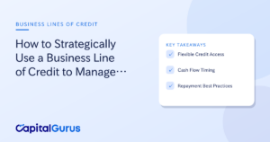 Small business owner using a line of credit to bridge a cash flow gap