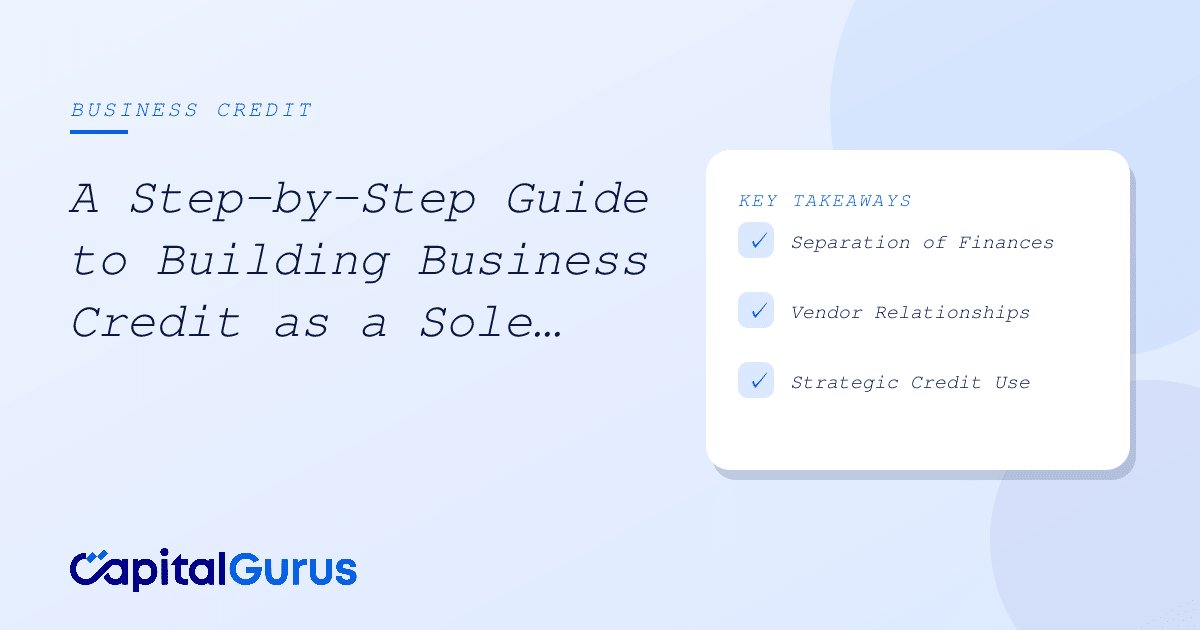 Sole proprietor organizing business credit documents at a desk
